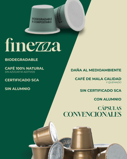 Cápsulas Finezza · 100% biodegradables sin aluminio
