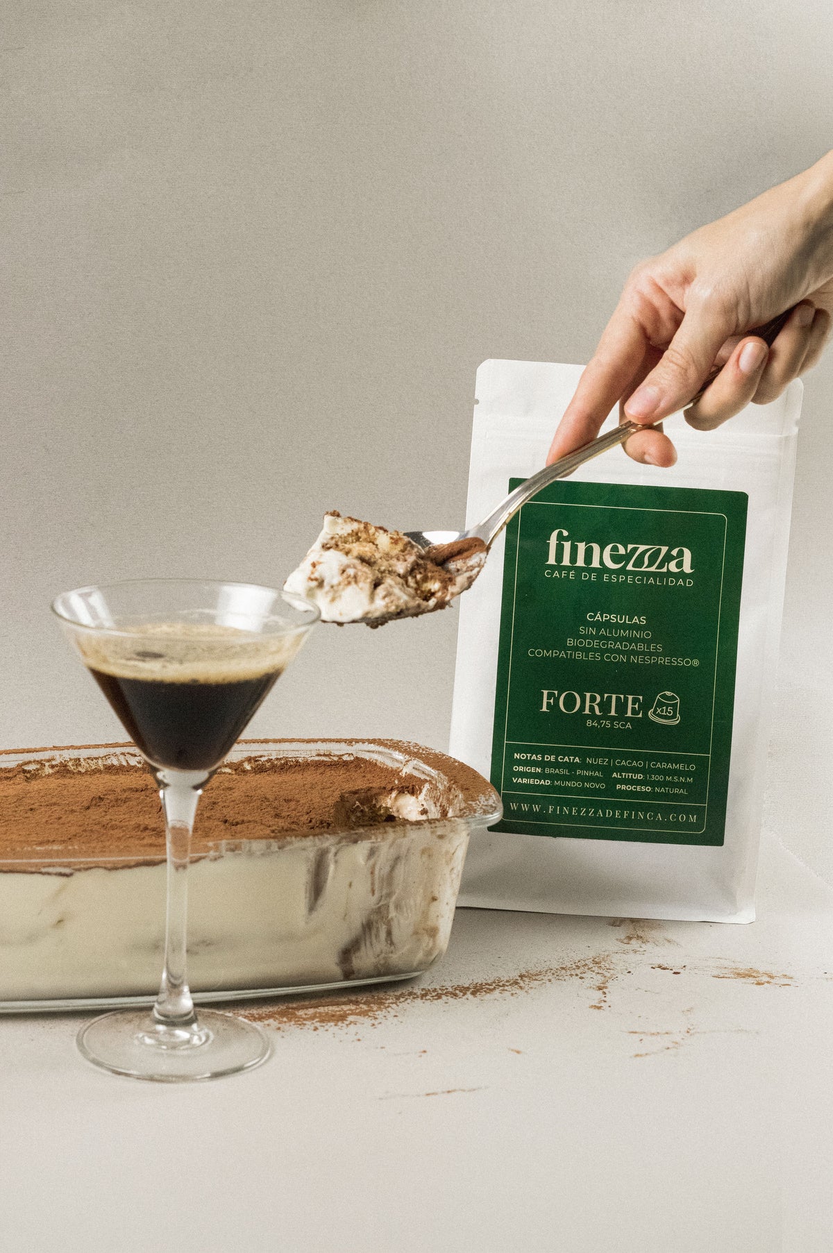 Cápsulas sin aluminio de Café de Especialidad · Forte · Compatibles Nespresso® · Biodegradables · x15